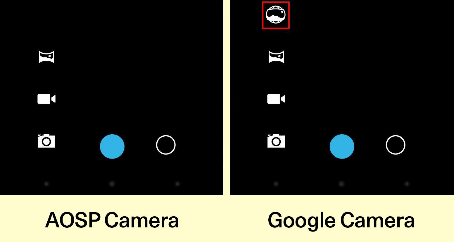 Comparison between AOSP native apps and Google ones