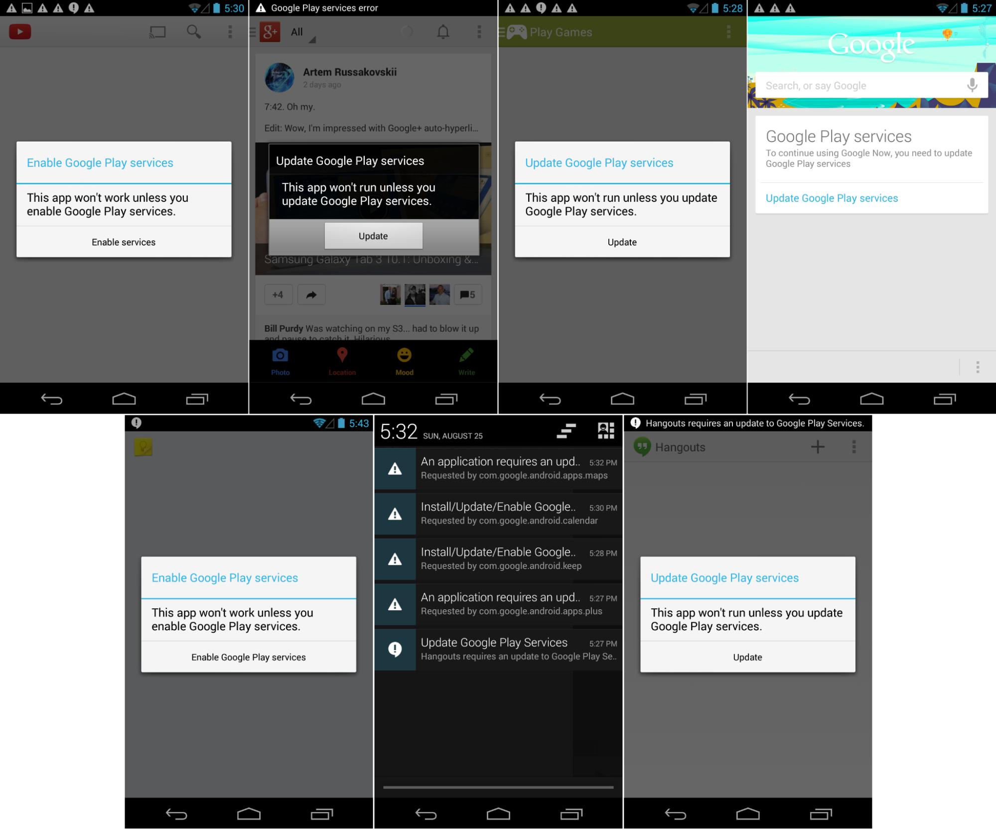 Google Play Services screenshots